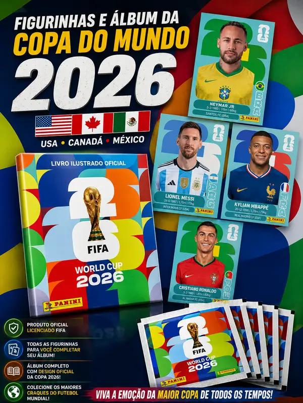 Capa Oficial do Álbum Copa 2026 em PDF